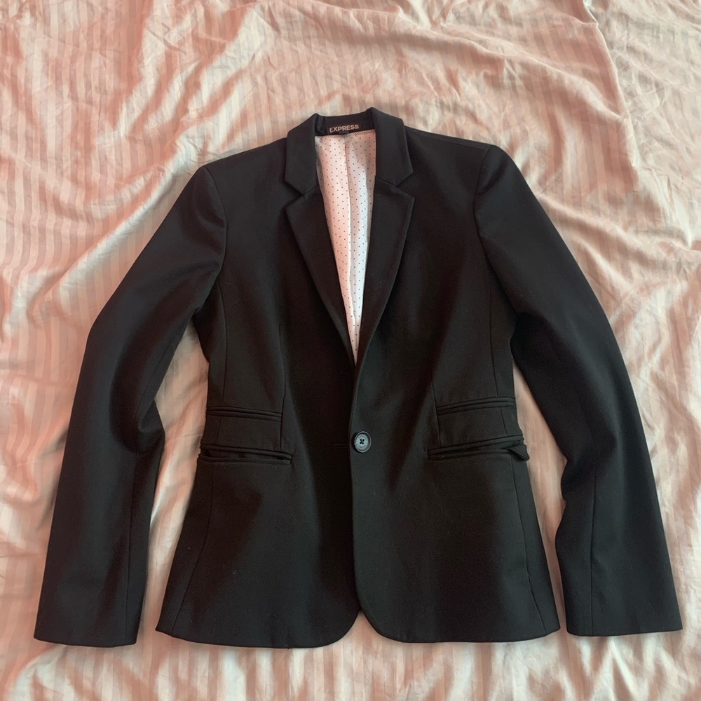 Supersoft Notch Collar One Button Blazer